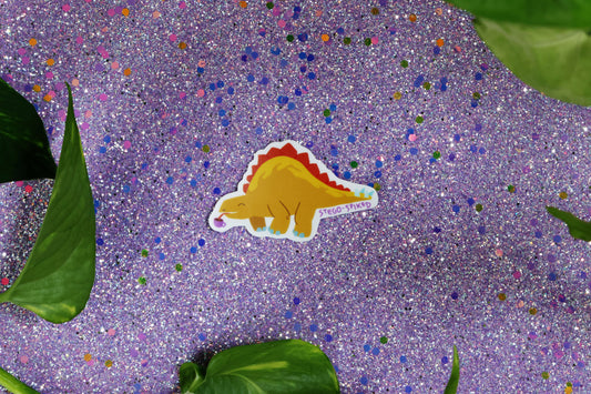 Spike the Stegosaurus | Matte Finish Die-Cut Sticker