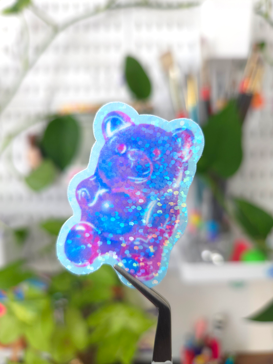Die-Cut Sticker: Jelly Bear- Shimmery finish - 1ct