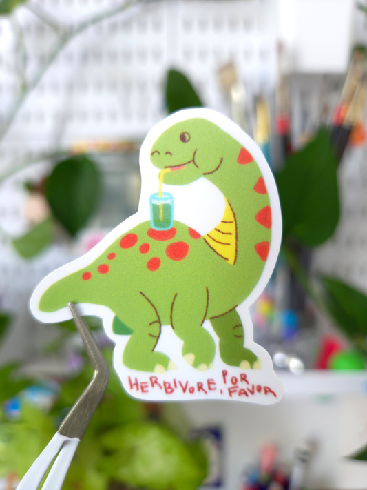 Die-Cut Sticker: Herb the Herbivore - Matte finish - 1ct