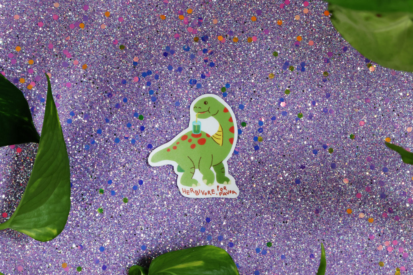 Herb the Herbivore | Matte Finish Die-Cut Sticker