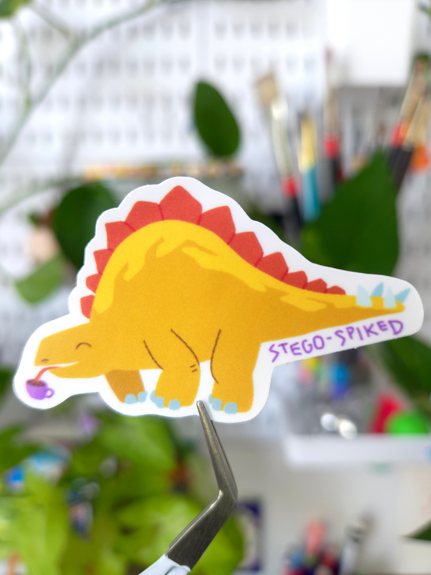 Die-Cut Sticker: Spike the Stegosaurus - Matte finish - 1ct